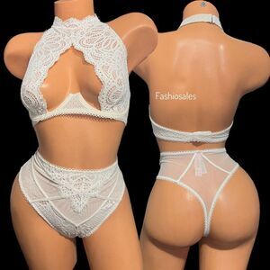 Victorias Secret Set Dream Angels Keyhole high neck bra & High Waist thong Panty